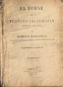 Circuito telegráfico (llave o manipulador, registro y sonante) y código Morse, 1877. Biblioteca del Congreso, Washington.
